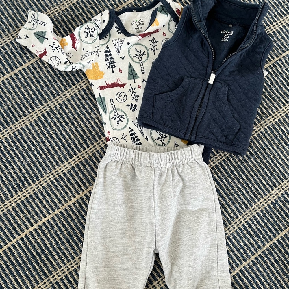 Baby boy chickpea outfit